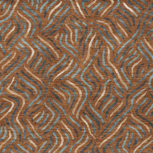 Abstract Washable Indoor Outdoor Polyester Area Rug Bold Pattern for Patio Living Room