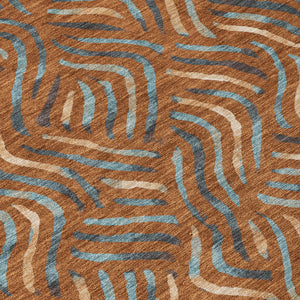 Abstract Washable Indoor Outdoor Polyester Area Rug Bold Pattern for Patio Living Room