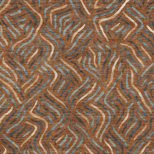 HomeRoots Abstract Washable Indoor Outdoor Polyester Area Rug Bold Pattern for Patio Living Room 10' x 14' 726424