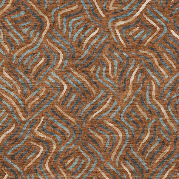 HomeRoots Abstract Washable Indoor Outdoor Polyester Area Rug Bold Pattern for Patio Living Room 10' x 14' 726424