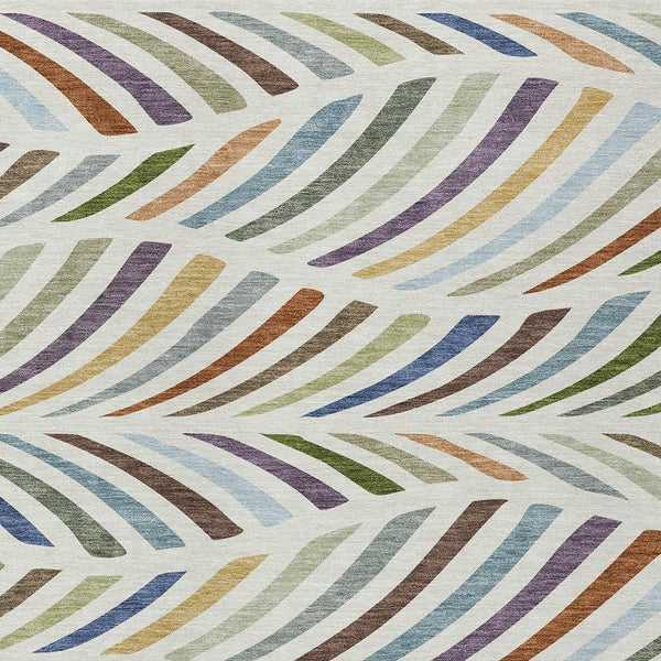 Washable Polyester Abstract Area Rug for Indoor Outdoor Patios and Living Room Decor Spaces