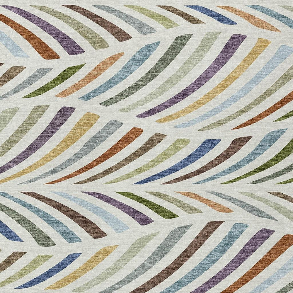 HomeRoots Washable Polyester Abstract Area Rug for Indoor Outdoor Patios and Living Room Decor Spaces 9' x 12' 726453