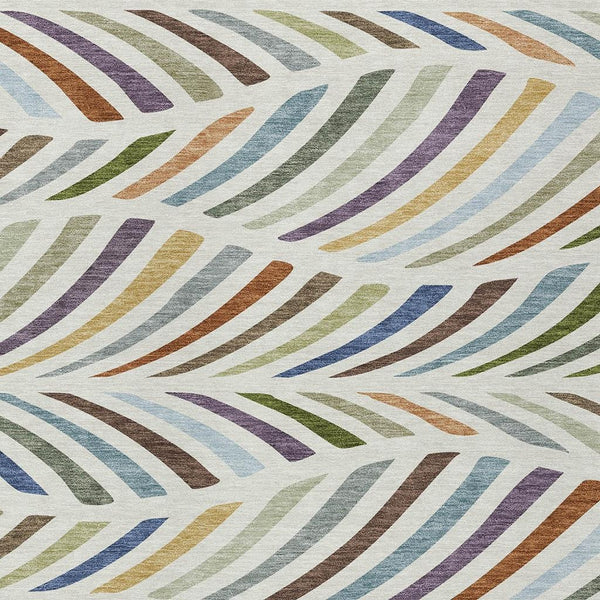 HomeRoots Washable Polyester Abstract Area Rug for Indoor Outdoor Patios and Living Room Decor Spaces 9' x 12' 726453