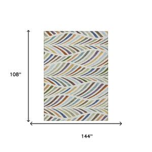 Washable Polyester Abstract Area Rug for Indoor Outdoor Patios and Living Room Decor Spaces