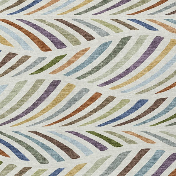 Washable Polyester Abstract Area Rug for Indoor Outdoor Patios and Living Room Decor Spaces