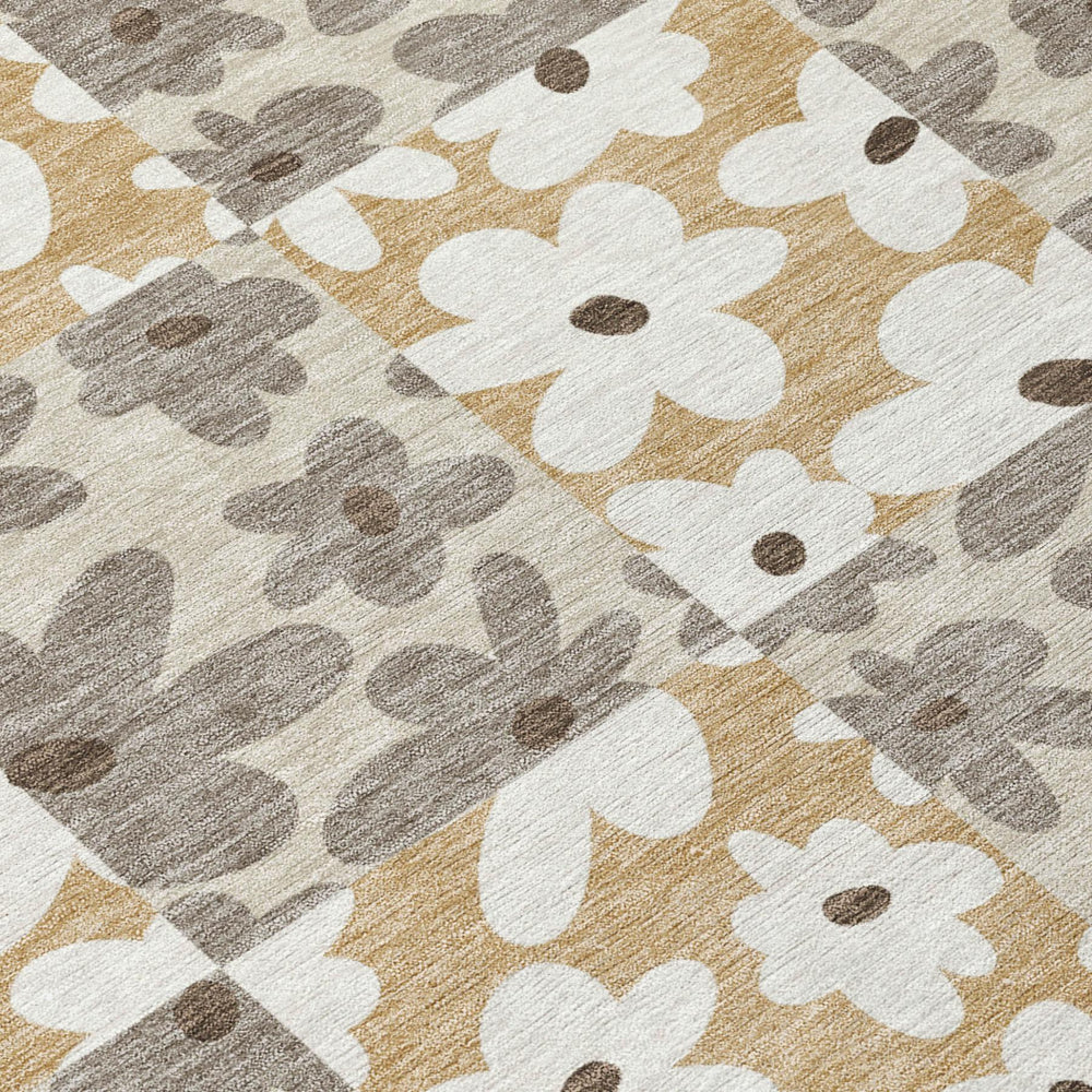 10x14 Floral Polyester Area Rug Machine Washable Indoor Outdoor Patio Living Room