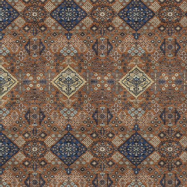 Geometric Polyester Area Rug Washable Indoor Outdoor for Patio Living Room or Entryway