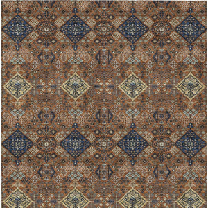 Geometric Polyester Area Rug Washable Indoor Outdoor for Patio Living Room or Entryway