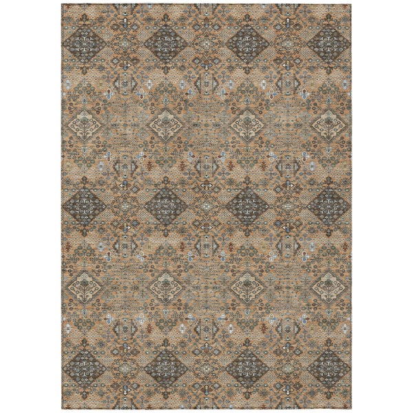 8x10 Geometric Polyester Area Rug Washable Indoor Outdoor Patio Stain Resistant