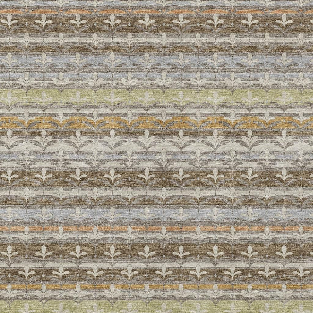 Damask Polyester Area Rug Washable Indoor Outdoor Patio Living Room Entryway Accent