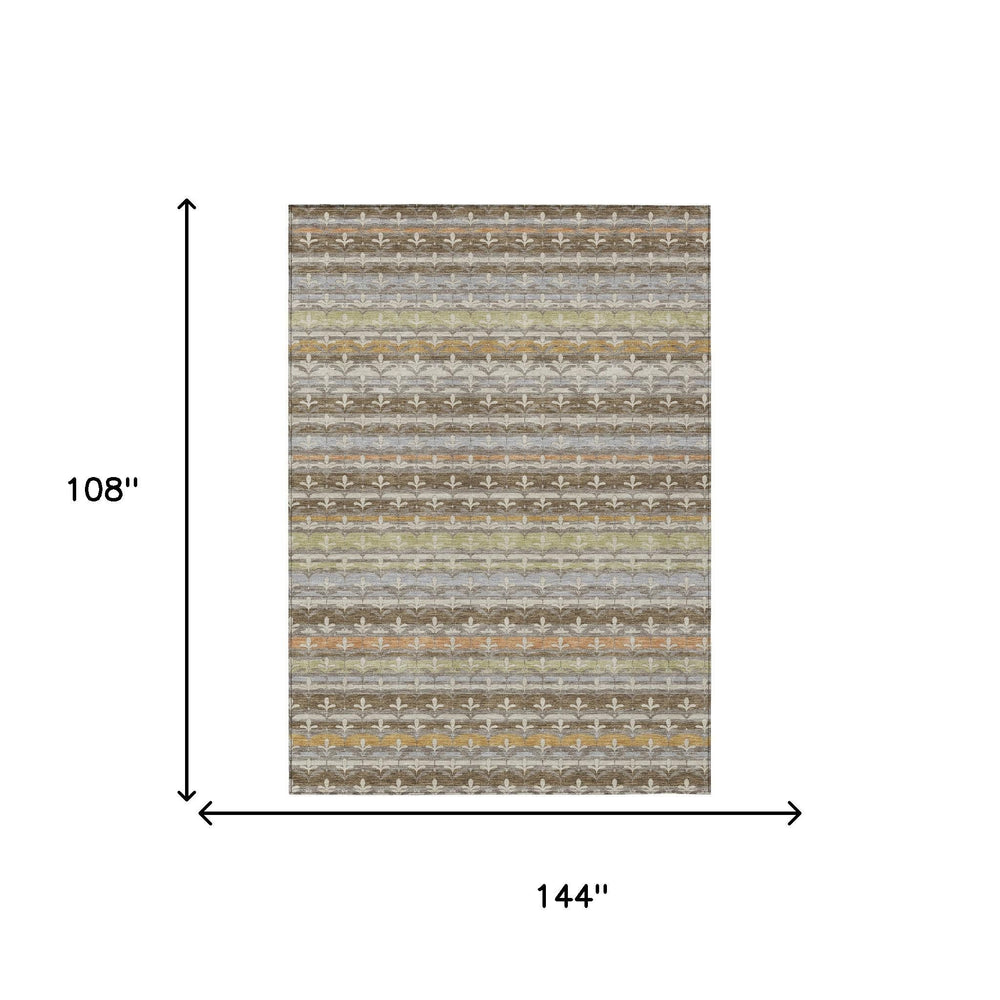 Damask Polyester Area Rug Washable Indoor Outdoor Patio Living Room Entryway Accent