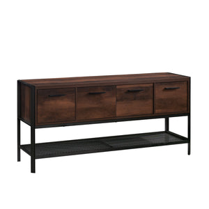English Elm Credenza, Contemporary Brown Finish With Hidden Storage & File Drawers For Modern Living Spaces B356P367814