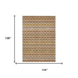 Damask Washable Polyester Indoor Outdoor Area Rug Classic Pattern for Patio and Living Spaces