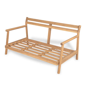 English Elm Christopher Knight Home® - Patio Acacia Wood Loveseat Sofa With Water-Resistant Cushions For Durable Outdoor Comfort N772P262273B