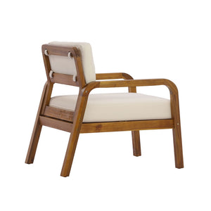 English Elm Outdoor Solid Acacia Wood Patio Armchair Teak Finish Slat Back Poolside Lounge N768P382498T