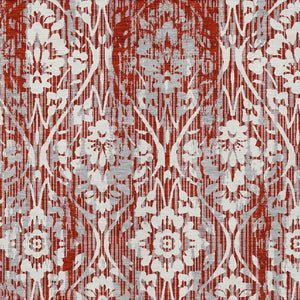 Damask Polyester Area Rug Washable Stain Resistant Low Pile Indoor Outdoor Classic Decor