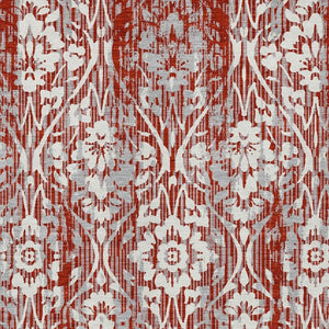 Damask Polyester Area Rug Washable Stain Resistant Low Pile Indoor Outdoor Classic Decor