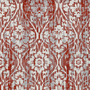 Damask Polyester Area Rug Washable Stain Resistant Low Pile Indoor Outdoor Classic Decor
