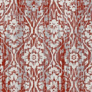 Damask Polyester Area Rug Washable Stain Resistant Low Pile Indoor Outdoor Classic Decor