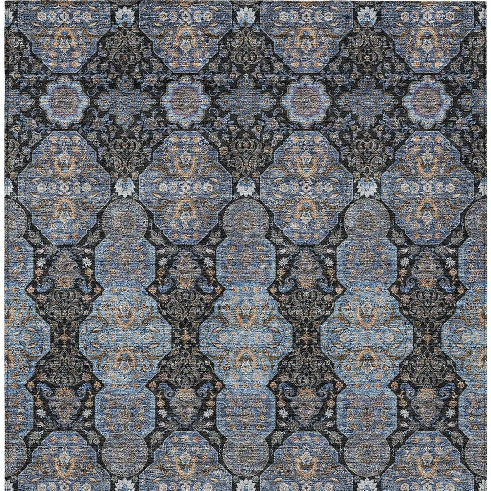 Floral Polyester Area Rug Washable Stain Resistant for Indoor Outdoor Patio and Living Room