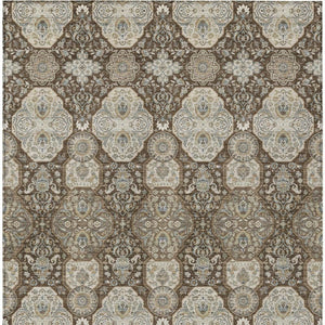 5 X 8 Floral Polyester Area Rug Machine Washable Indoor Outdoor Stain Resistant