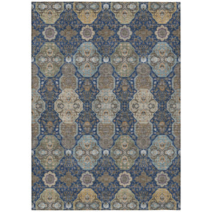 HomeRoots 8 Ft Floral Washable Polyester Area Rug for Indoor Outdoor Living Spaces 726902