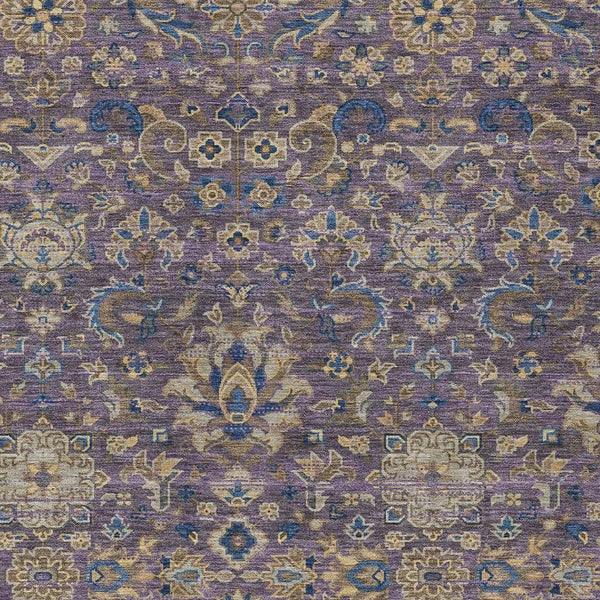 Floral Medallion Washable Polyester Area Rug Uv Resistant for Indoor Outdoor Living Spaces