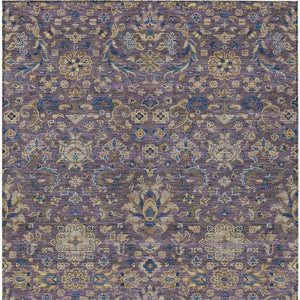 Floral Medallion Washable Polyester Area Rug Uv Resistant for Indoor Outdoor Living Spaces