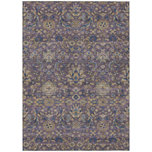 Floral Medallion Washable Polyester Area Rug Uv Resistant for Indoor Outdoor Living Spaces