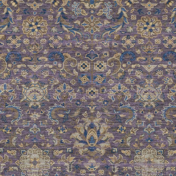 Floral Medallion Washable Polyester Area Rug Uv Resistant for Indoor Outdoor Living Spaces