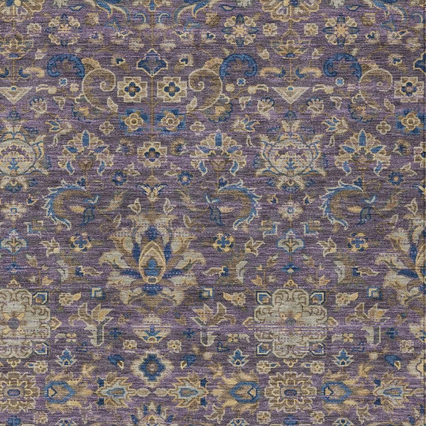 Floral Medallion Washable Polyester Area Rug Uv Resistant for Indoor Outdoor Living Spaces