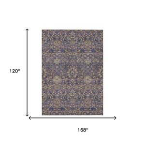 Floral Medallion Washable Polyester Area Rug Uv Resistant for Indoor Outdoor Living Spaces
