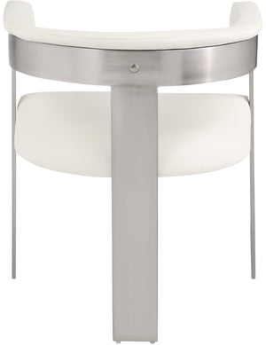 Romeo Cream Vegan Leather Dining Chair 726Cream-C Meridian Furniture