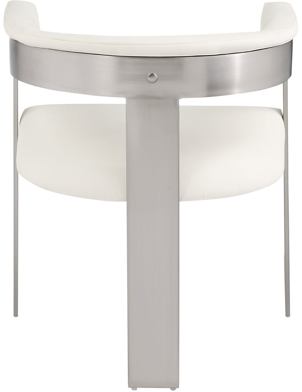 Romeo Cream Vegan Leather Dining Chair 726Cream-C Meridian Furniture