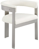 Romeo Cream Vegan Leather Dining Chair 726Cream-C Meridian Furniture