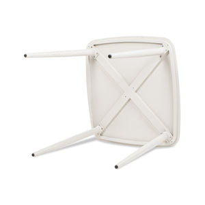 English Elm Jennifer Taylor Home - Santorini White 33.5" Square Outdoor Patio Table — Powder-Coated Aluminum, Compact Durable Side/Dining Table B2719P308010