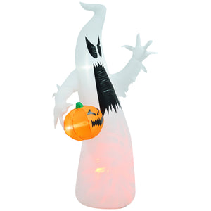 English Elm Homcom 5.9' Inflatable Ghost With Pumpkin - Led Halloween Yard Decor For Fun & Spooky Celebrations! W2225P229470