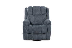 English Elm Man Wah Calgary Manual Swivel Recliner In Soft Slate - Ultimate Comfort For Modern Living Spaces B2707P311409