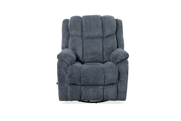 English Elm Man Wah Calgary Manual Swivel Recliner In Soft Slate - Ultimate Comfort For Modern Living Spaces B2707P311409
