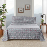 Woolrich Cotton Flannel Lodge/Cabin Sheet Set WR20-4011 Grey Ski Jump