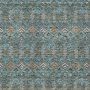 Geometric Polyester Area Rug Washable Low Pile for Indoor Outdoor Patio or Living Room Use