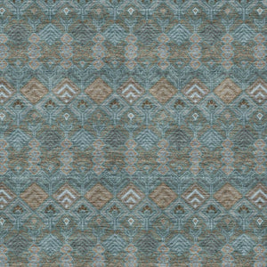 Geometric Polyester Area Rug Washable Low Pile for Indoor Outdoor Patio or Living Room Use