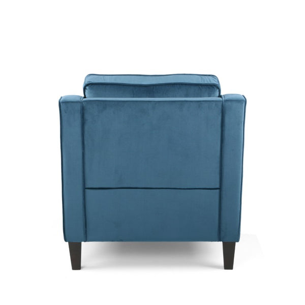 31 Inch Velvet Upholstered Club Chair with Solid Wood Frame for Stylish Living Rooms