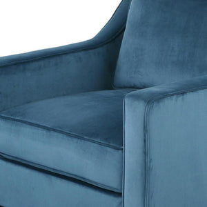 31 Inch Velvet Upholstered Club Chair with Solid Wood Frame for Stylish Living Rooms