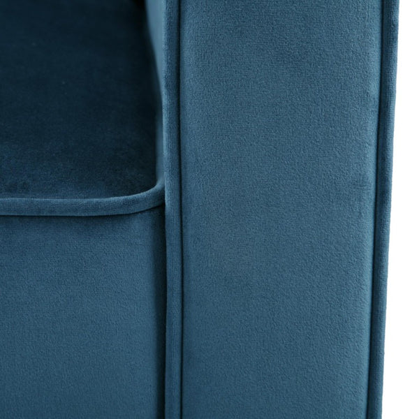 31 Inch Velvet Upholstered Club Chair with Solid Wood Frame for Stylish Living Rooms