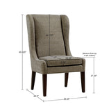 Madison Park Garbo Modern/Contemporary Captains Dining Chair FPF20-0279 Grey