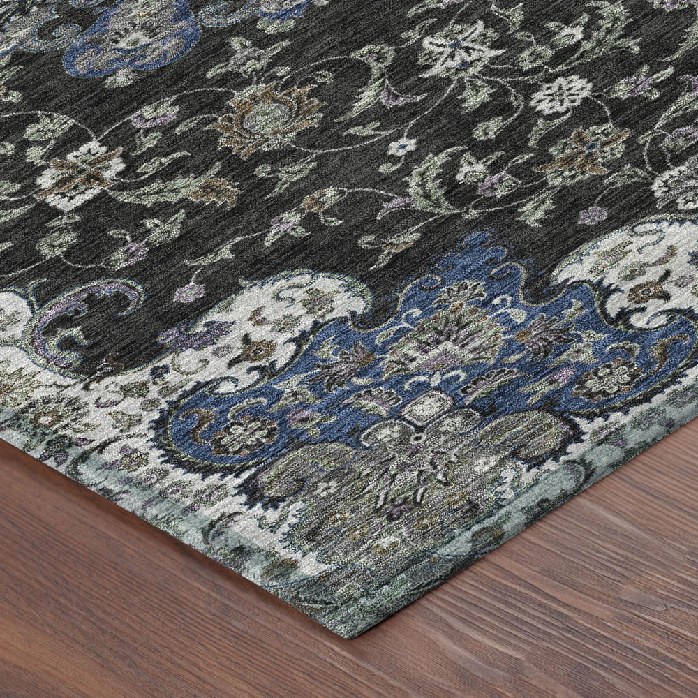 8 Foot Round Medallion Polyester Area Rug for Patios Living Rooms and Entryways