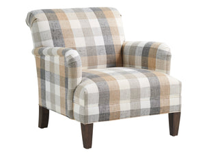 Lexington Patterson Chair - Elegant Walnut Finish With Artisan Metal Base And Comfortable Transitional Design   7271-11-40