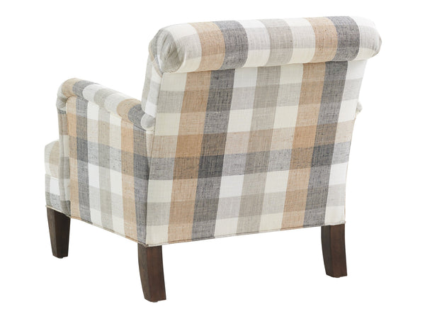 Lexington Patterson Chair - Elegant Walnut Finish With Artisan Metal Base And Comfortable Transitional Design   7271-11-40