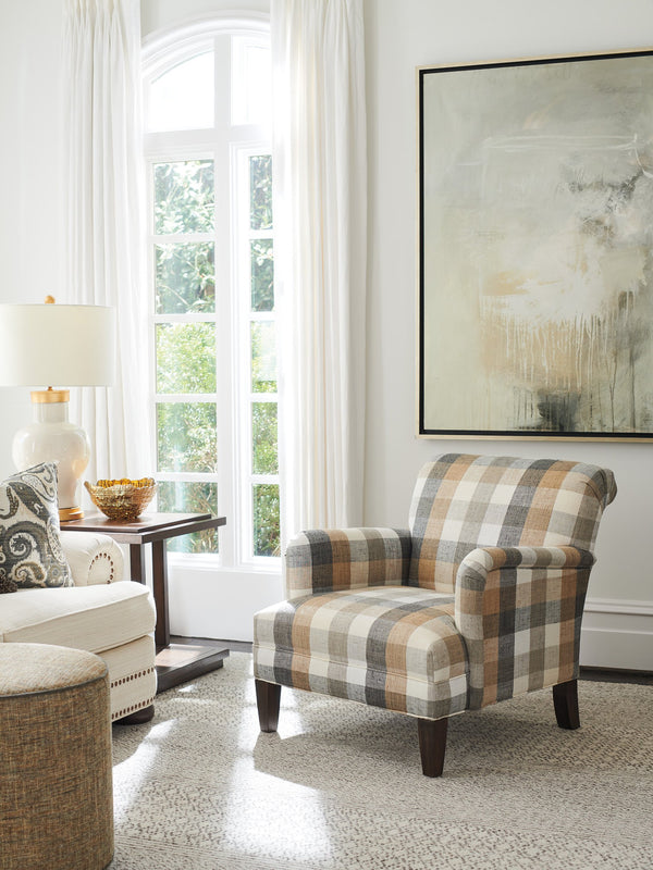 Lexington Patterson Chair - Elegant Walnut Finish With Artisan Metal Base And Comfortable Transitional Design   7271-11-40